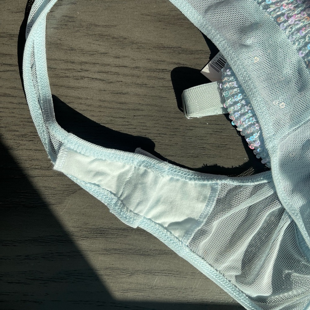 Light Blue Sparkle Bodysuit - Women - Picture 9 of 10